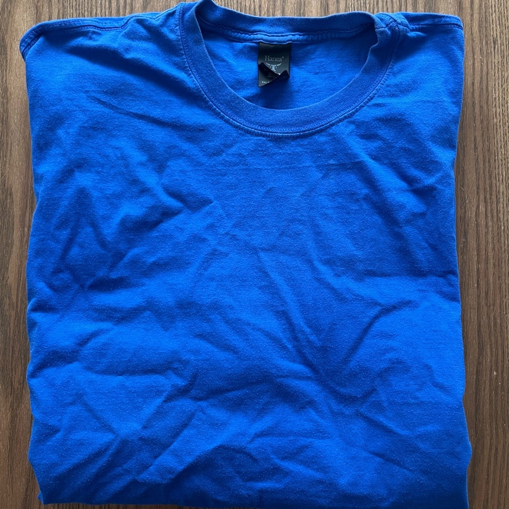 Hanes Vibrant Blue Men's Short Sleeve Tee